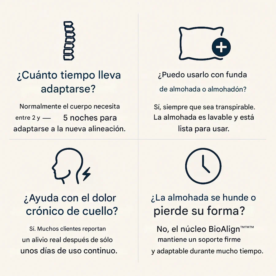 Almohada Cervical Premium - CONFORTPLUS™ + 2 Fundas de REGALO