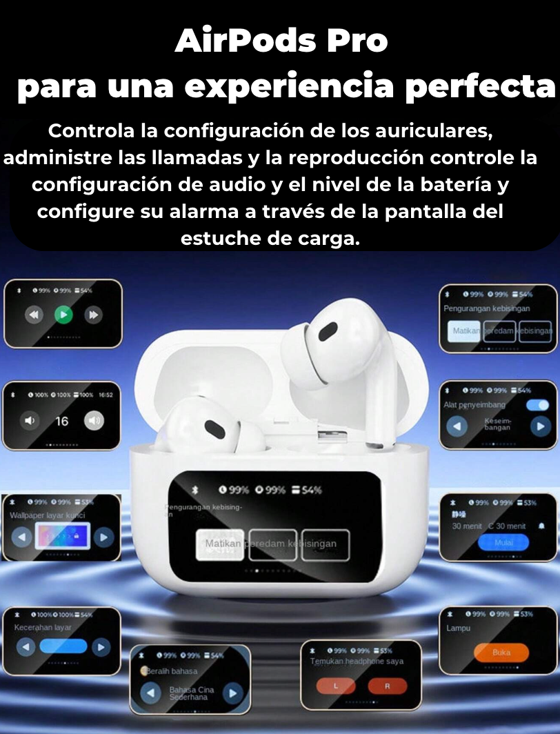 Airpods PRO 2™ Con Pantalla Tactil - Cancelacion de ruido
