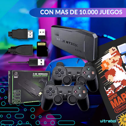 Consola con +18.000 juegos y 2 mandos inalámbricos (Original)