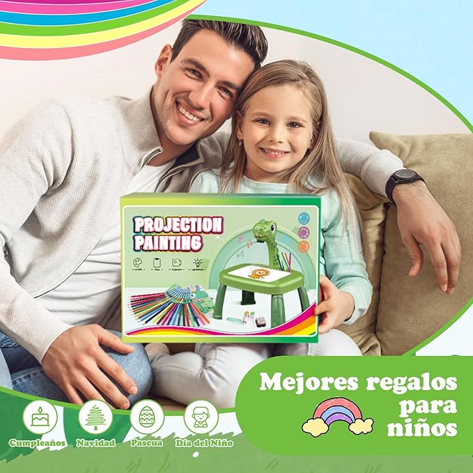 Escritorio Proyector para niños, Rotuladores y TODO incluido