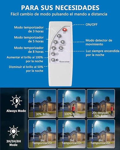 Farola Premium Solar 800W - MAXPOWER™ - 1 + 1 GRATIS