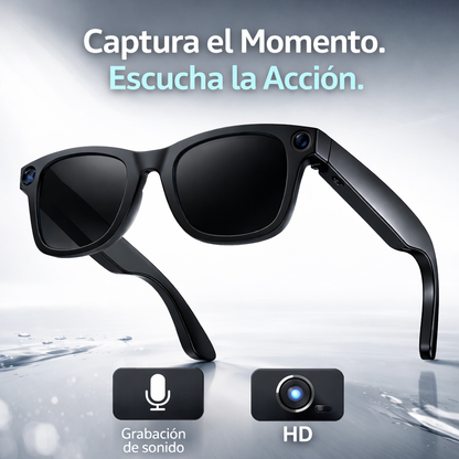 AI Vision Pro™ – Gafas Inteligentes con Cámara HD, Audio y Asistente IA