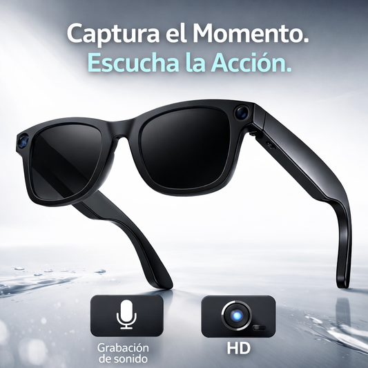 AI Vision Pro™ – Gafas Inteligentes con Cámara HD, Audio y Asistente IA