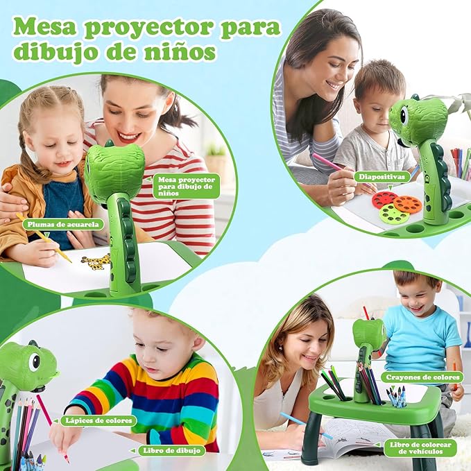 Escritorio Proyector para niños, Rotuladores y TODO incluido