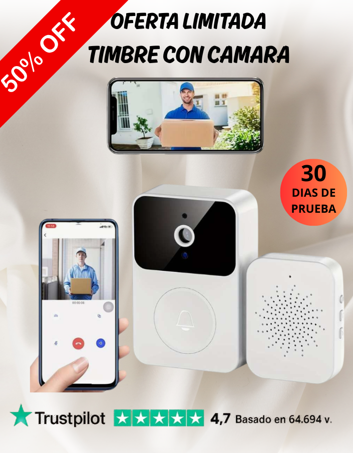 Timbre inteligente con cámara y sonido HD - ClickHome™