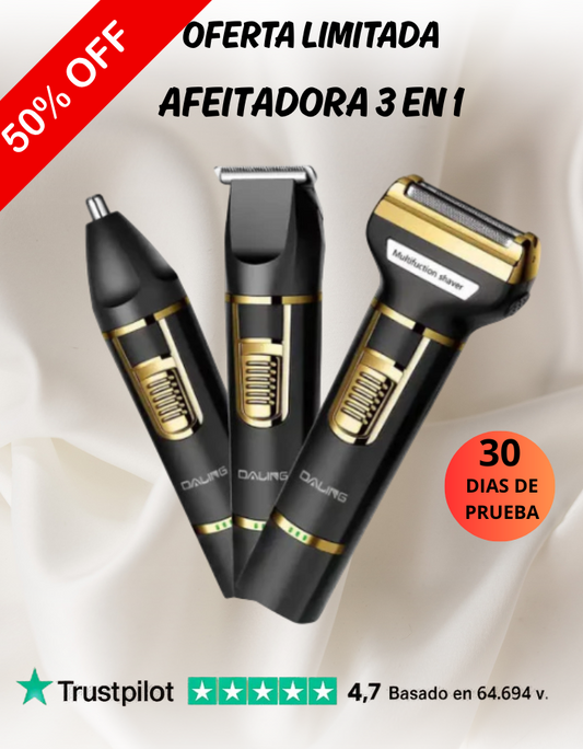 Afeitadora recargable 3 en 1 PROTRIMMER™