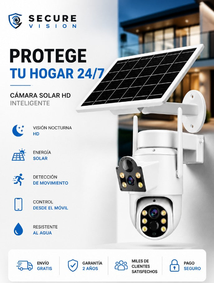 Camara Solar SecureVision 360° Pro