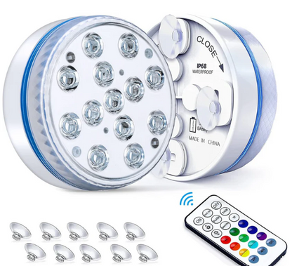LUCES LED SUMERGIBLES - WATERLED (pack de 4 con mando incluido)
