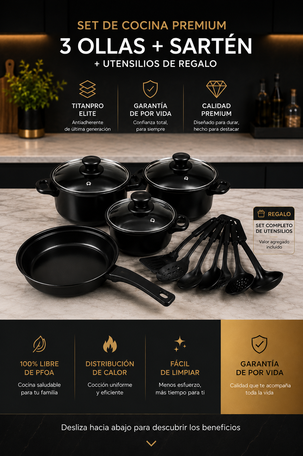 TitanPro Elite™ – Set de Cocina Premium 13 Piezas