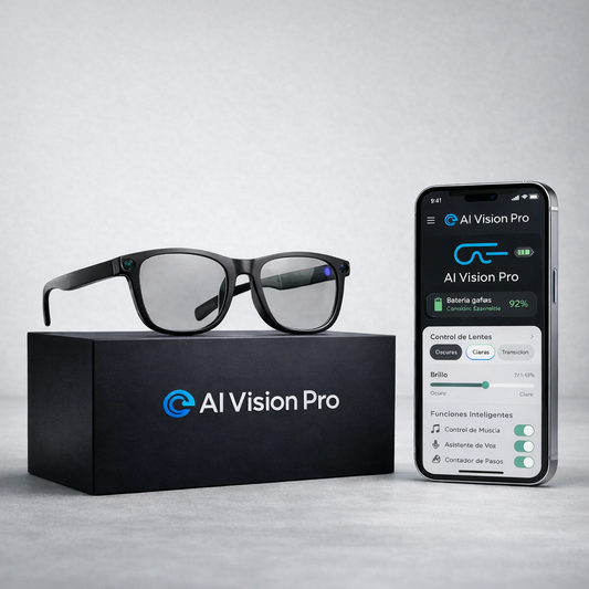 AI Vision Pro™ – Gafas Inteligentes con Cámara HD, Audio y Asistente IA