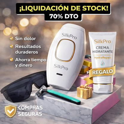 Depiladora Laser SilkPro + Crema Hidratante de REGALO