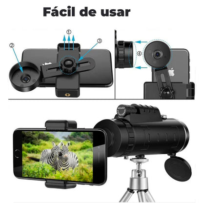 Telescopio Monocular VISION NOCTURNA ULTRAPOWER™ + SOPORTE y TRIPODE  de REGALO