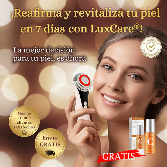 Masajeador Facial LuxCare Antiarrugas + Serum de REGALO